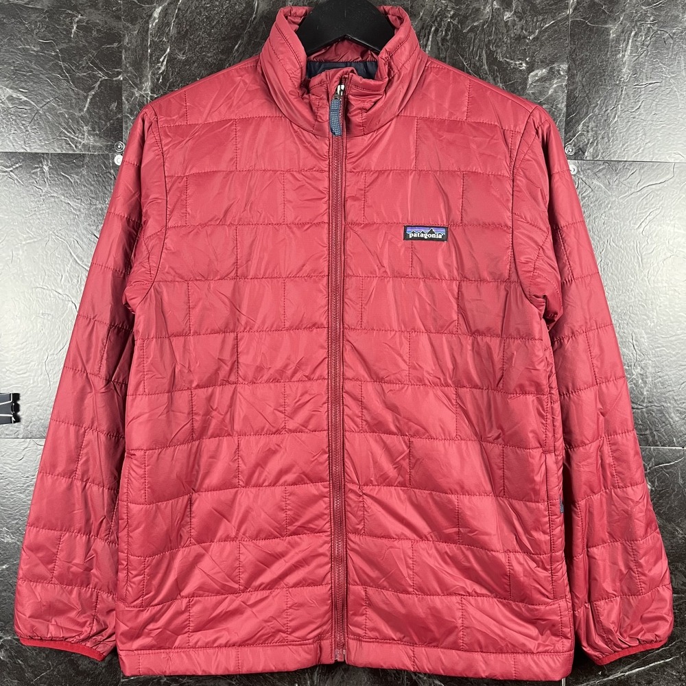 Patagonia Boy's Red Nano Puff Insulated Jacket Youth XL (Women's Small)
